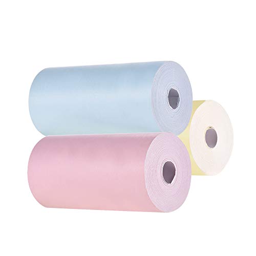 Aibecy Rolo de papel térmico colorido de 5730 mm (2,171,18 pol.) Impressão clara para impressora tér