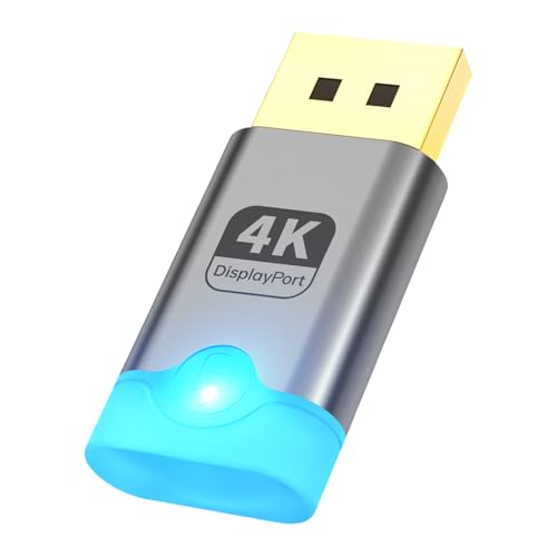 Uqezagpa DP - Emuladores de tarjeta gráfica con enchufe y adaptador de pantalla virtual, textura, adecuado para viajes y uso profesional, estuche DP Figure Outlet