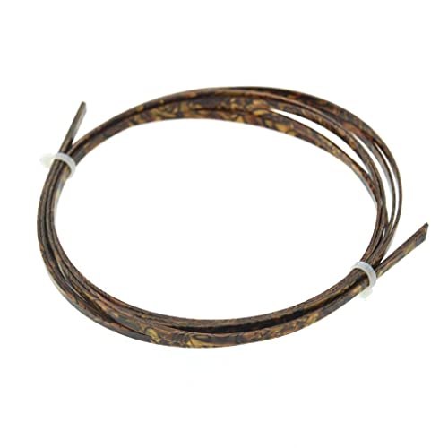 KAISH Pack of 2 Guitar Binding Purfling Strips Guitar Binding Strip 1650x5x1.5mm for Acoustic or Classical Guitar Tiger Stripe