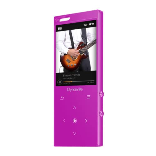 SAMVIXDynamite Kosher MP3 Player 8GB with Bluetooth, Touch, and Voice Recording (Pink)