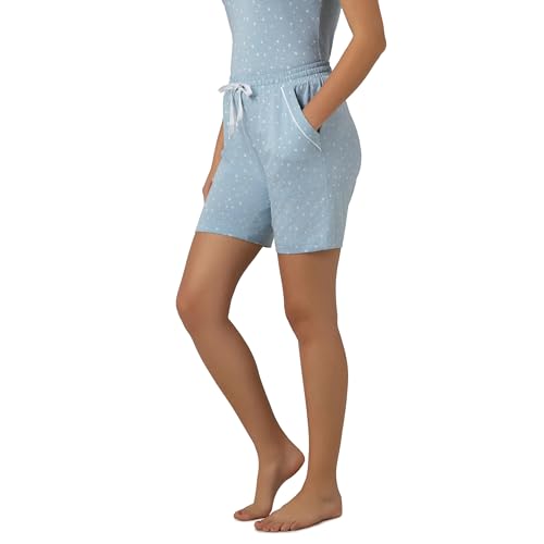 Image of Amante Womens Pink Cherry Printed Relaxed Fit Sleep Shorts