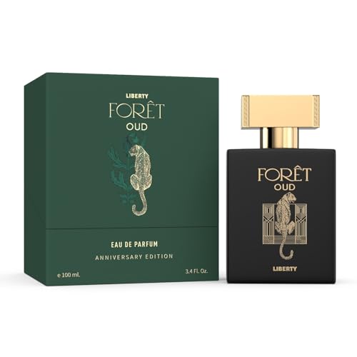 Liberty Oud Perfume for Men, 3.4 Oz Foret Premium Oud Perfumes Anniversary Edition Long-Lasting Eau de Perfume, Luxury Woody Fragrance for Men, Parfume Spray