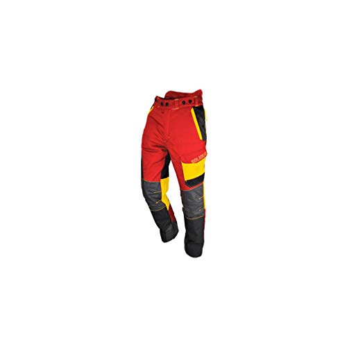 Solidur COPARE - Comfy Typ A Klasse 1 Kettensägenhose - Außergewöhnlicher Komfort und Schutz - Sicheres und funktionelles Design - Größe XL - Rot