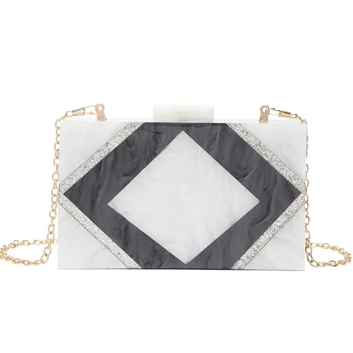 LETODE Bolsas de mão de acrílico para mulheres, 23 - multicor