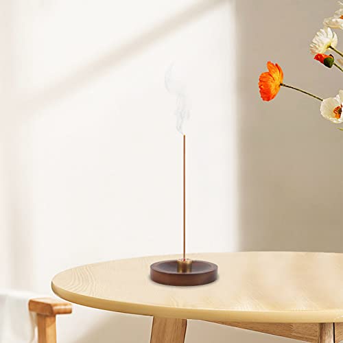 Incense Burner Holder, Multi-Purpose Design Wooden Incense Burner Ash Catcher With Brass Incense Stick Holder For Home Decor Yoga Spa Madiation With Adjustable Angle And Ash Catcher #TOP1
