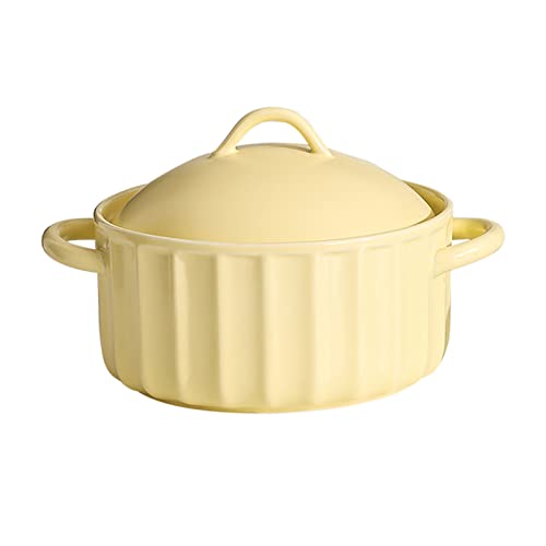 Ciotola for cereali, scodella for zuppa, scodella for tè, scodella for microonde con coperchi, ciotola for noodle in tinta unita da 23 once con coperchio, ciotola con manico, tazza for zuppa con coper