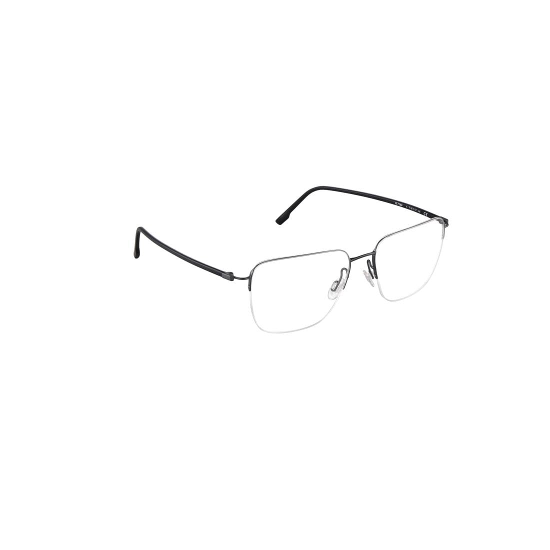Rodenstock Brille mit Sehstärke für Herren optional mit Sonnenbrillentönung oder Blaulichtfilter, Quadratisch, gefertigt aus Metall (inklusive Brillenetui)