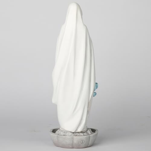 Estatua Católica Virgen de Lourdes 10.2 pulgadas multicolor miniatura 6