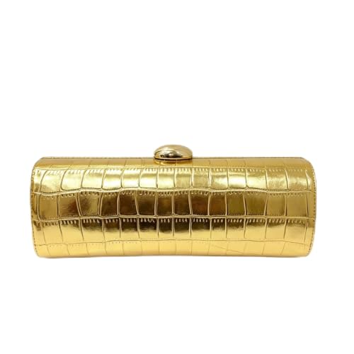 Image of Women Vegan Leather Evening Handbag Crocodile Pattern Handle Clutch Purse Cross Body Envelope Bag