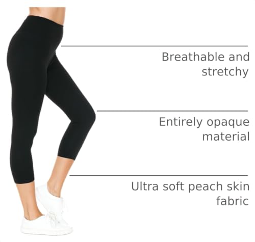 Image of Leggings Depot High Waisted Leggings for Women Buttery Smooth & Soft Women's Solid Yoga - Reg, Plus, 1X3X, 3X5X