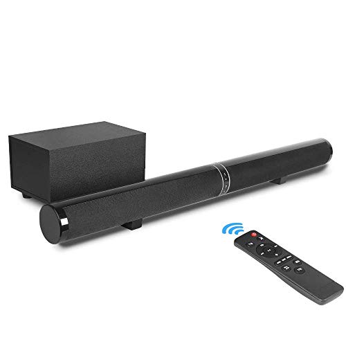 32-Inchtv-Soundbar, 2.1-Soundbar mit Subwoofer, Bass-Einstellbarer Surround-Sound für Heimkino, Funktioniert mit 4K, HD, Smart-TV,