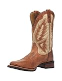 27,9 cm (11 Zoll) Schaft Laredo Koufax Herren Westernstiefel Weite Quadratische Zehenpartie - 7862, Tan/Wei , 43 EU