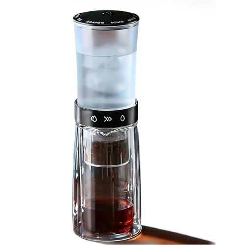 Cafetière à glace et infusion à froid à faible acidité avec pot en verre réglable