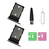 2 PCS for Pixel 9 Pro Single SIM Card Tray Replacement, Single SIM Card Slot Holder Compatible with Pixel 9 Pro (Rose Quartz)