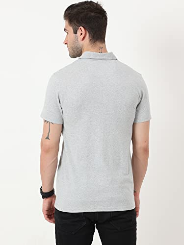 Image of ECOLINE Clothing Mens Cotton Solid Polo Neck Half Sleeve Pocket T-Shirt