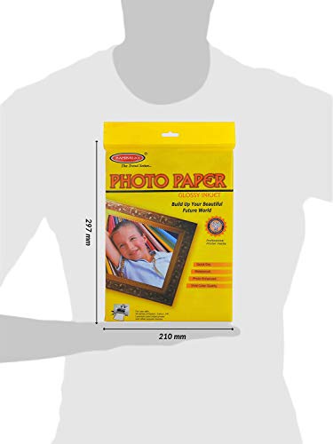 Image of BAMBALIO Bpg 180-50 Glossy Photo Paper, A4, Pack Of 50 & Glossy Photo Paper, 135-50, 50 Sheets,A4 & Classic Glossy Photo Paper, 210-20, A4, 40 Sheets