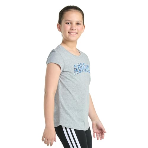 adidas Girls' Short Sleeve Essential Heather Tee2