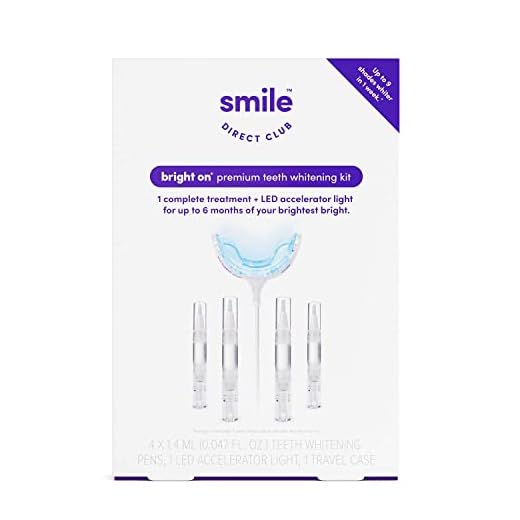 Smile Direct Club Teeth Whitening Gel Kit with LED Light - 6 Months of Whitening - Whiten Teeth with Professional Strength Hydrogen Peroxide