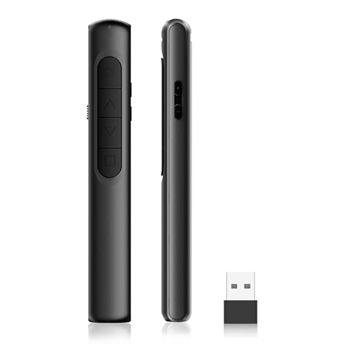 SANGFUN S12 Powerpoint Fernbedienung, mit Lichtzeiger & Seitlichen Lautstärketasten, Batteriebetriebener PräSentationsfernbedienung, Geeignet für BüRo, Besprechung, Unterricht, PräSentation SANGFUN S12 Powerpoint Fernbedienung, mit Lichtzeiger & Seitlichen Lautstärketasten, Batteriebetriebener PräSentationsfernbedienung, Geeignet für BüRo, Besprechung, Unterricht, PräSentation