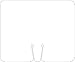 NMC CS2 Blank Sign- 12.63 in. x 10.38 Plastic Traffic Safety Cone Sign with White Base