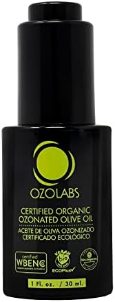 Ozolabs |100% Spanish Certified Organic Ozonized Extra Virgin Olive Oil for Skin | Regenerating and Anti-Aging Properties | Violet Glass Dropper Bottle | 30ml