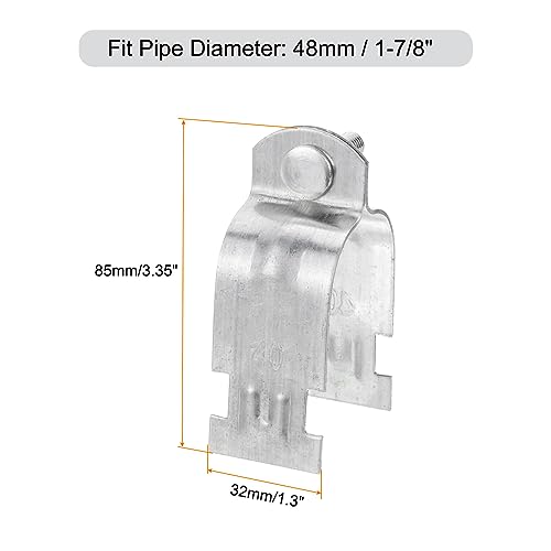 uxcell 1-7/8" EMT Strut Clamps Steel for Rigid Conduit and Pipe 6Pcs Universal EMT Strut Clamps with Bolt and Nut for Rigid Conduit and EMT - Image 2