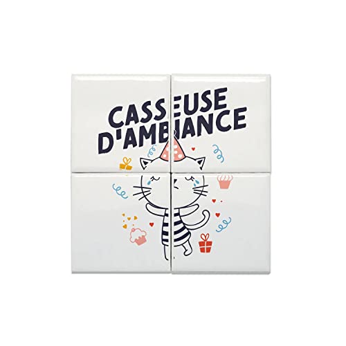 Carreaux céramique chat lot de 4 décoration murale 20x20 cm pour une ambiance artistique unique