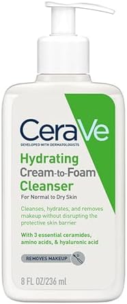 CeraVe Hydrating Cream-to-Foam Cleanser Normal to Dry, Sensitive Skin 236ml
