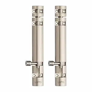 LAPO Heavy Duty Aluminium 8 Inch Tower Bolt for Home,Offices Doors and Windows/Tower Bolt for Main Door/Door Latch/Kundi/Chitakini/Door Latch for Main Door and Windows (Matt Finish, Pack of 2)