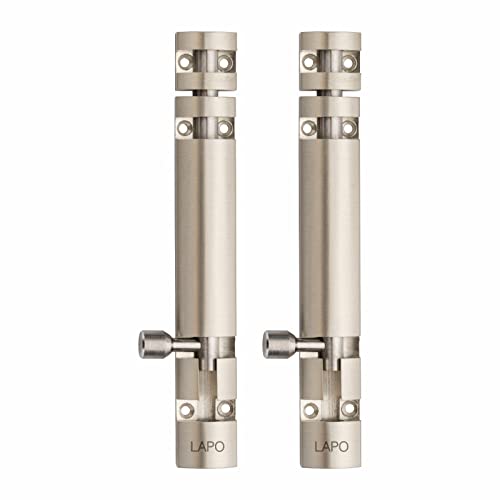 LAPO 2 Pack Premium Aluminum Tower Bolt 4 Inch, Tower Bolt for Main Door and Bathroom, Kundi Door Latch for Bedroom, Chitakni, Tower Bolt for Home,Offices Doors,Windows (Matt Finish, Pack of 2)