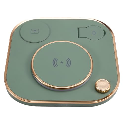 Inkoby Cargador Inalámbrico Magnético Multifuncional Plegable para Teléfono Móvil con Lámpara, Reloj, Auriculares, Cargador de Escritorio de 15 W, A