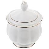 Homoyoyo Azucarero de Cerámica con Tapa Tarro para Condimentos Resistente a Altas Temperaturas Dispensador de Azúcar Multiusos para Cocina y Restaurante Recipiente Doméstico Práctico y