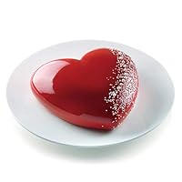 silikomart | Stampo in Silicone per Torta Cuore BATTICUORE, Antiaderente, Confezione da 1 Stampo per Dolci, 3D Design, 205 x 198 h 63 mm, Volume 1500 ml, Made in Italy