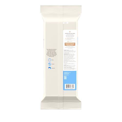 Image of Aveeno Baby Sensitive All Over Wipes with Aloe & Natural Oat Extract for Face, Bottom, Hands & Body, pH-Balanced, Hypoallergenic, Fragrance-, Phenoxyethanol- & Alcohol-Free, 64 ct per pack