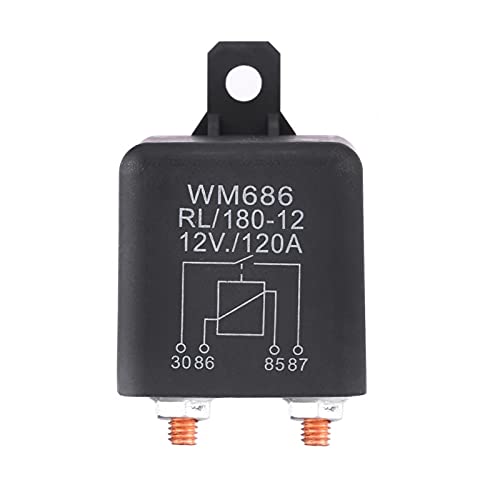 Yctze pour coupleur separateur 1 pc 12V 120A Charge Relais Voiture Van ON/OFF 4 Broches Heavy Duty Split Van Boat pour coupleur separateur batterie 12v