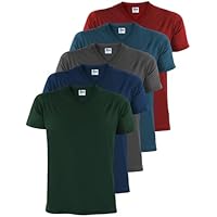 ALPIDEX T-Shirt Camisetas Hombre Pack de 5 Cuello de V 100%