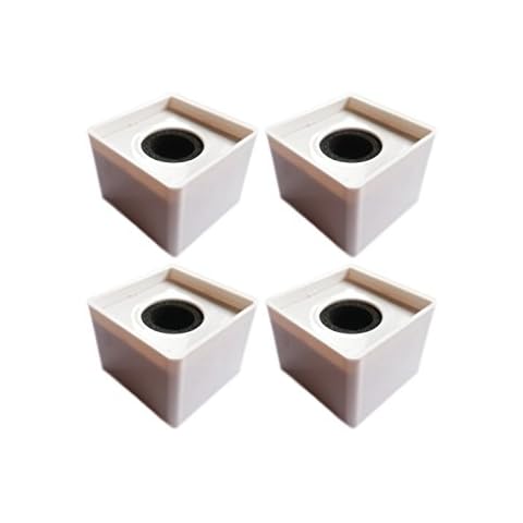 Actopus 4pcs White Microphone Cube Interview Square Mic Flag Studio Equipment Cover
