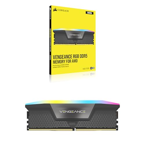 CORSAIR VENGEANCE RGB DDR5 RAM 16GB (1x16GB) 6000MHz CL36-44-44-96 1.35V AMD EXPO Intel XMP 3.0 Memoria per Computer – Grigio (CMH16GX5M1E6000Z36) - RAM - Immagine 5