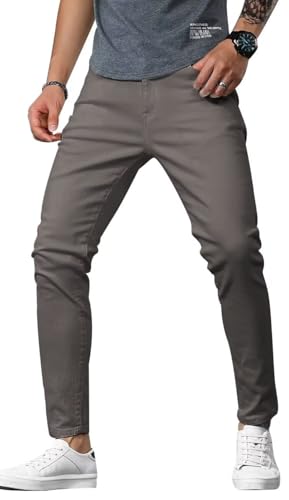 HUNGSON Mens Slim Fit Jeans Skinny Stretch Denim Pants for Men Straight Fit2