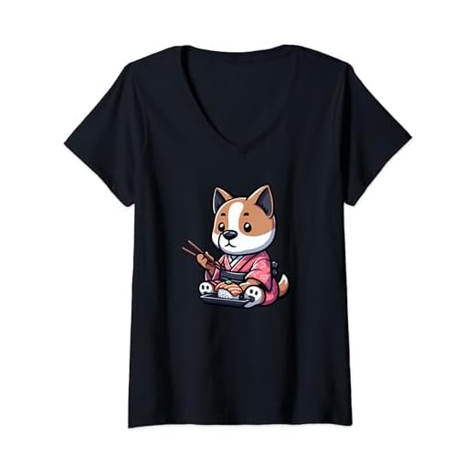 American Staffordshire Terrier Sushi Funny Dog Japanese Food V-Neck T-Shirt