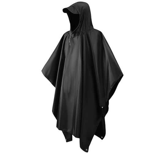KRYMXAR Regenponcho Herren, Wasserdichter Regencape Für Wiederverwendbarer Tragbarer, Unisex-Regencape FüR Für Picknick Jagd Camping Wandern Festival Reisen Fahrrad KRYMXAR Regenponcho Herren, Wasserdichter Regencape Für Wiederverwendbarer Tragbarer, Unisex-Regencape FüR Für Picknick Jagd Camping Wandern Festival Reisen Fahrrad