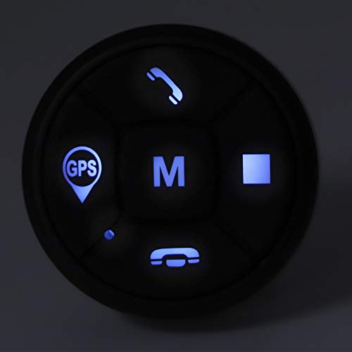 Steering Wheel Remote Control, Wireless Bluetooth Multimedia Button, Black Car Steering Wheel Remote Control Button - Image 4