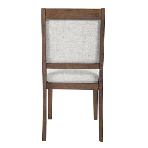 Image of HomePop Open Back Upholstered Wood Frame Dining Chairs -Neutral Textured Solid (Set of 2)