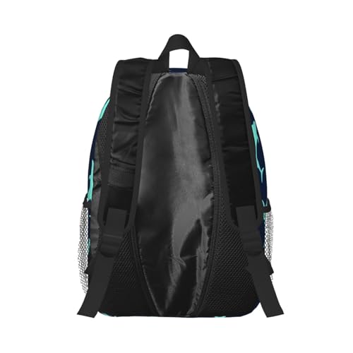 ASYG Fashion Happy Dolphin Laptop Backpack Blue Dolphin Backpack Sling Shoulder Bag for Travel Daypack3