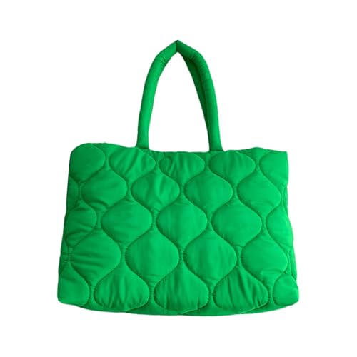 Bolsa de hombro acolchada para mujer, de gran capacidad, con asa superior, Green