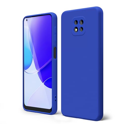 oakxco for Motorola Moto G Power 2021 Phone Case Liquid Silicone, Thin Slim Soft Rubber Gel TPU Plain Simple Cover for Women Girl Cute, Matte Solid Color, Royal Blue