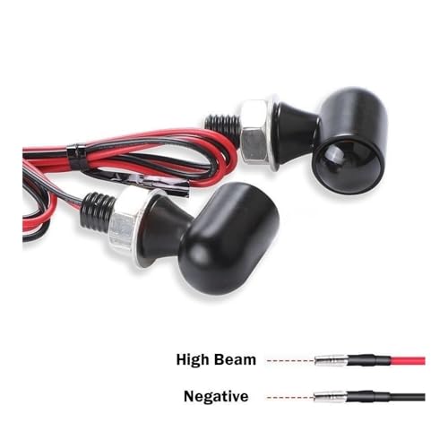 Clignotant LED jaune moto 8mm noir clignotants pour Suzuki Bobber