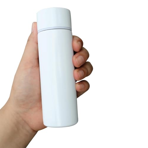水筒 ミニ 150ml ステンレスボトル 魔法瓶 保温 持ち運び ポケットに入る ミニボトル 真空断熱ボトル 小さめ スリム マグボトル コーヒー マグ シンプル 直飲み 漏れない水筒 保温杯 クリスマス 誕生日 プレゼント (白)