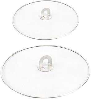 Gtwinsone 2 Pcs Splatter Screen Stainless Steel Frying Pan Splatter Guard Splash with Folding Handle Guard for Cooking Splatter Shield Guard Pan Cover Protector for Kitchen Pots Mesh Lid 33/25cm
