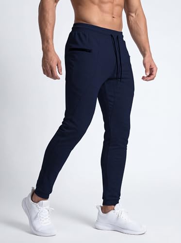 Image of Mens Slim Fit Joggers Tapered Sweatpants for Gym Running Athletic